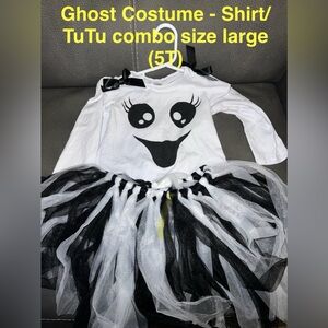 Charming Ghost Tutu Costume for Kids - Black & White
